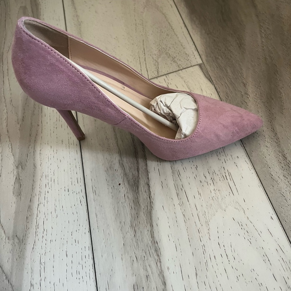 Elegant lavender Suede Women's Heels - Picture 4 of 4